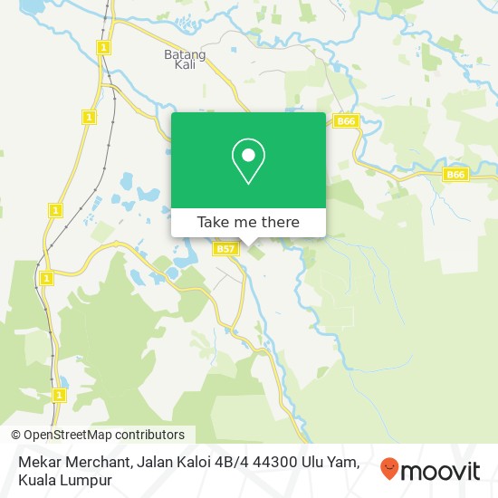 Peta Mekar Merchant, Jalan Kaloi 4B / 4 44300 Ulu Yam
