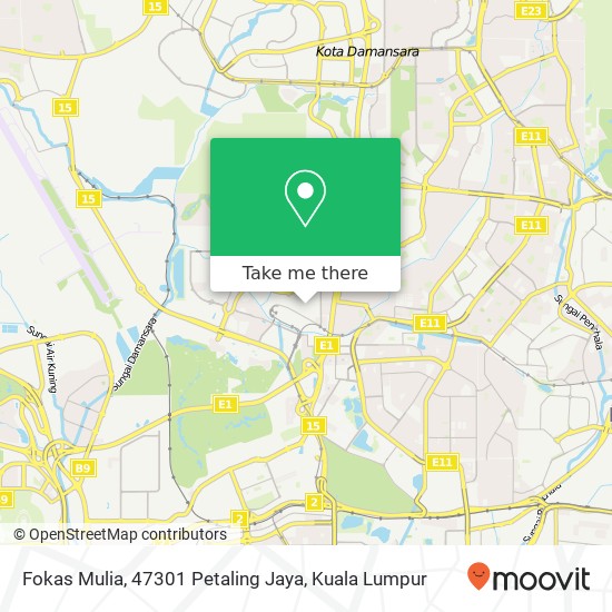 Fokas Mulia, 47301 Petaling Jaya map