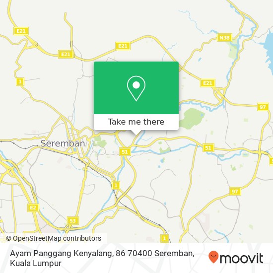 Peta Ayam Panggang Kenyalang, 86 70400 Seremban