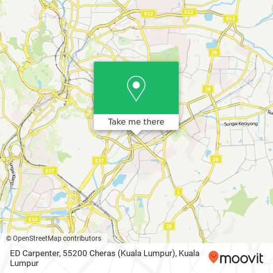 Peta ED Carpenter, 55200 Cheras (Kuala Lumpur)