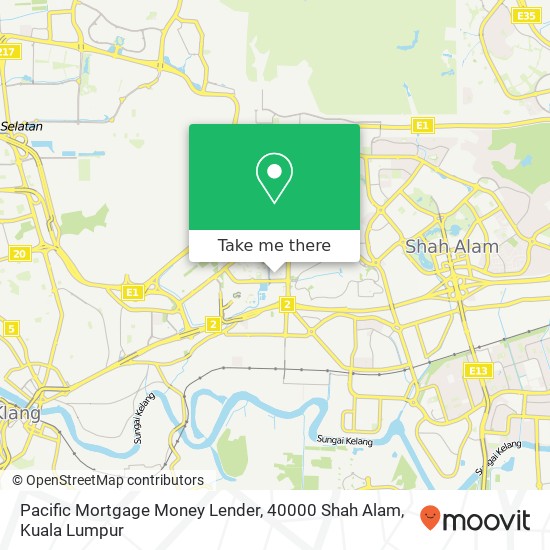 Pacific Mortgage Money Lender, 40000 Shah Alam map