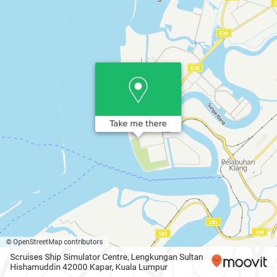 Peta Scruises Ship Simulator Centre, Lengkungan Sultan Hishamuddin 42000 Kapar