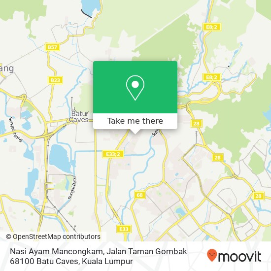 Nasi Ayam Mancongkam, Jalan Taman Gombak 68100 Batu Caves map