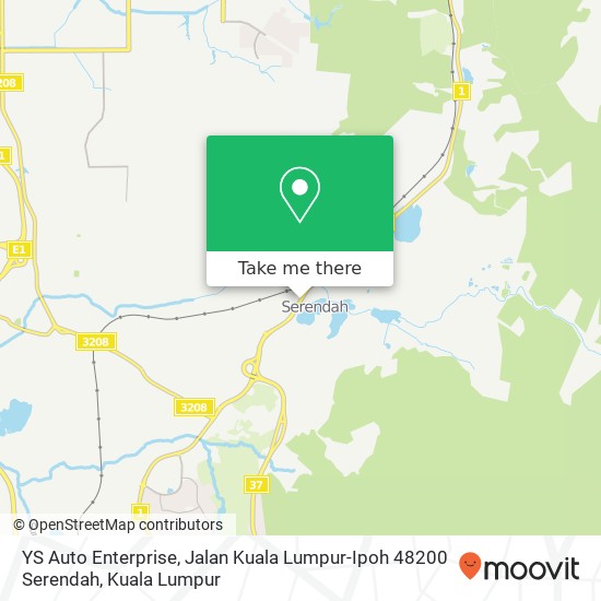 Peta YS Auto Enterprise, Jalan Kuala Lumpur-Ipoh 48200 Serendah