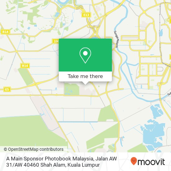 Peta A Main Sponsor Photobook Malaysia, Jalan AW 31 / AW 40460 Shah Alam