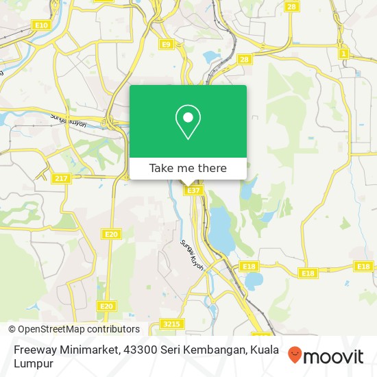 Peta Freeway Minimarket, 43300 Seri Kembangan