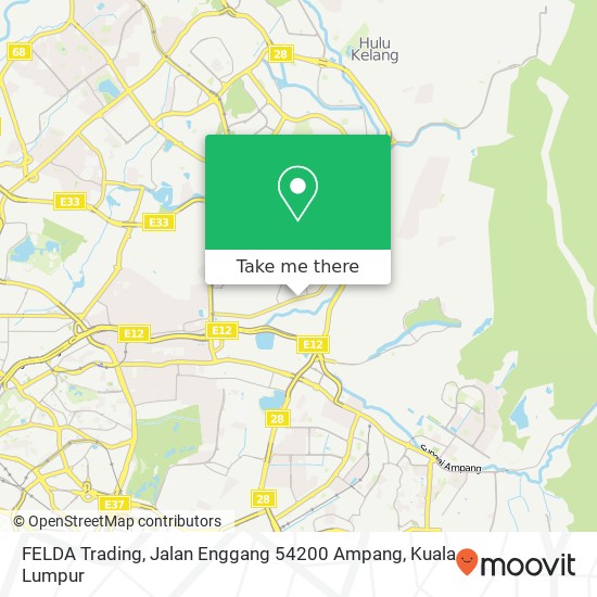 FELDA Trading, Jalan Enggang 54200 Ampang map