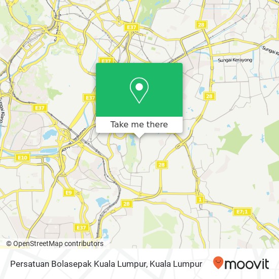 Persatuan Bolasepak Kuala Lumpur map