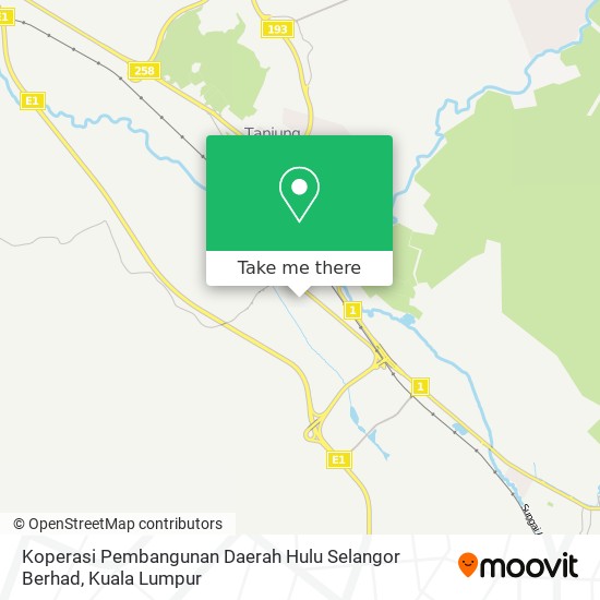 Koperasi Pembangunan Daerah Hulu Selangor Berhad map