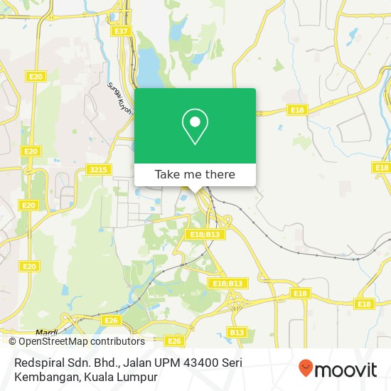 Redspiral Sdn. Bhd., Jalan UPM 43400 Seri Kembangan map