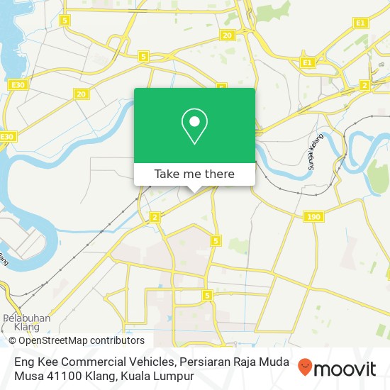 Peta Eng Kee Commercial Vehicles, Persiaran Raja Muda Musa 41100 Klang