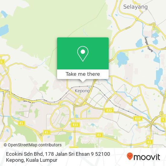 Peta Ecokini Sdn Bhd, 178 Jalan Sri Ehsan 9 52100 Kepong