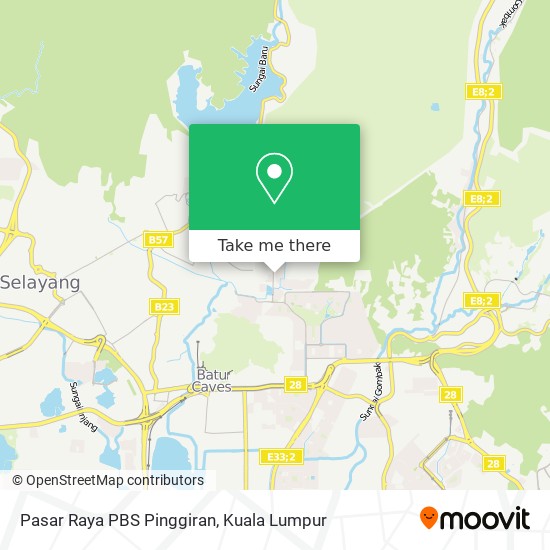 Pasar Raya PBS Pinggiran map