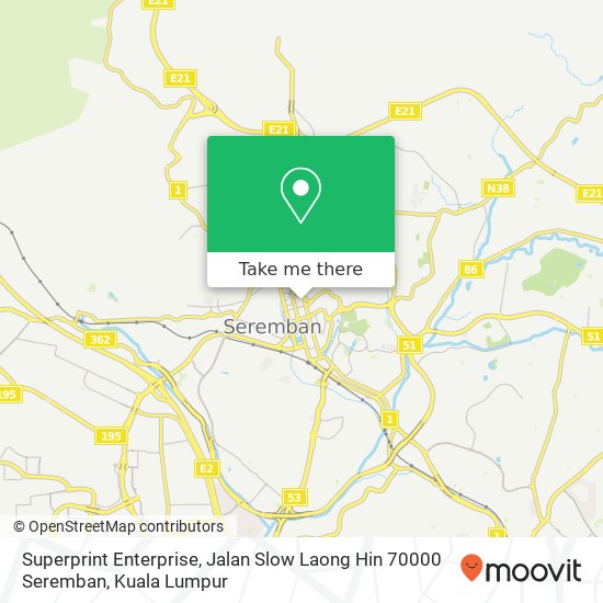 Superprint Enterprise, Jalan Slow Laong Hin 70000 Seremban map