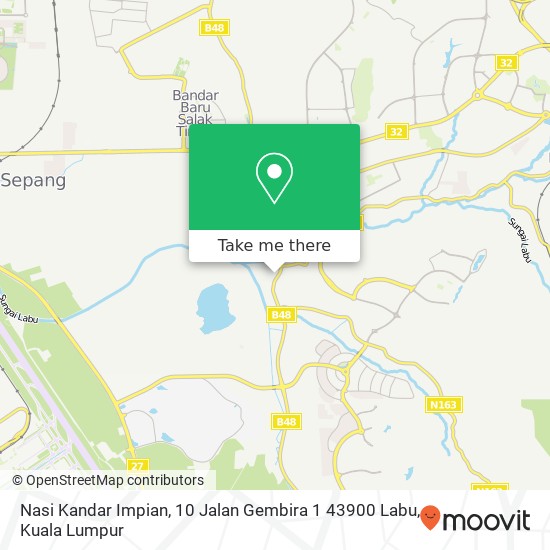 Nasi Kandar Impian, 10 Jalan Gembira 1 43900 Labu map