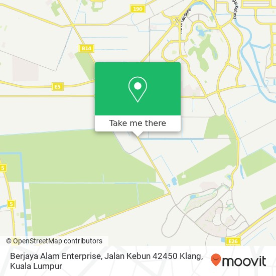 Peta Berjaya Alam Enterprise, Jalan Kebun 42450 Klang