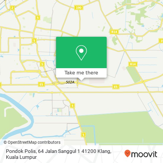 Peta Pondok Polis, 64 Jalan Sanggul 1 41200 Klang