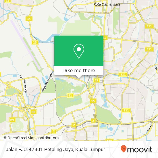 Peta Jalan PJU, 47301 Petaling Jaya