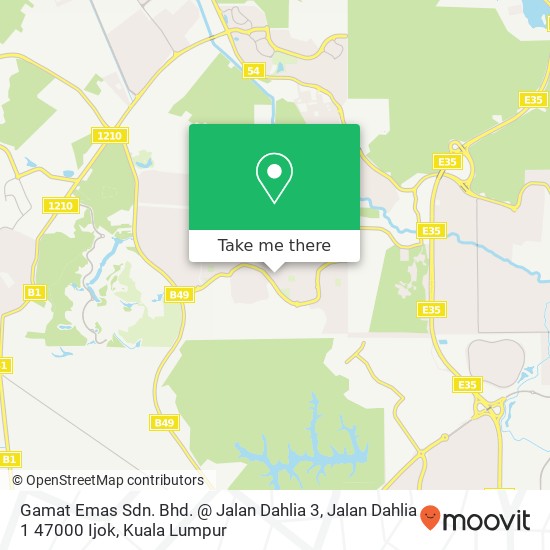 Gamat Emas Sdn. Bhd. @ Jalan Dahlia 3, Jalan Dahlia 1 47000 Ijok map