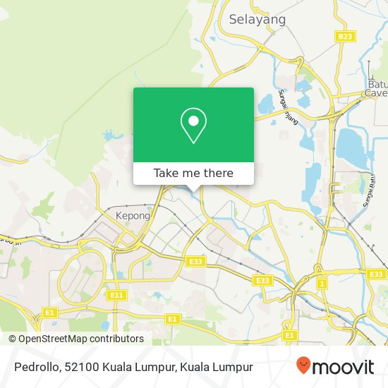 Pedrollo, 52100 Kuala Lumpur map