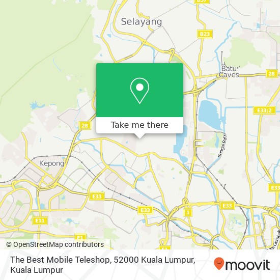 The Best Mobile Teleshop, 52000 Kuala Lumpur map