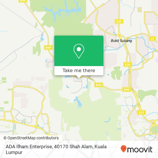 ADA Ilham Enterprise, 40170 Shah Alam map