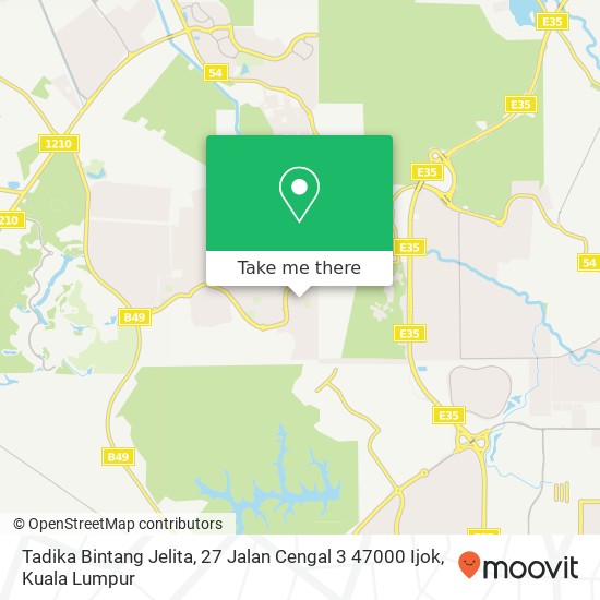 Tadika Bintang Jelita, 27 Jalan Cengal 3 47000 Ijok map