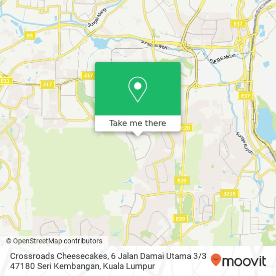 Peta Crossroads Cheesecakes, 6 Jalan Damai Utama 3 / 3 47180 Seri Kembangan