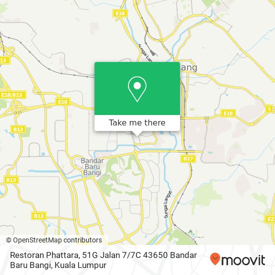Peta Restoran Phattara, 51G Jalan 7 / 7C 43650 Bandar Baru Bangi