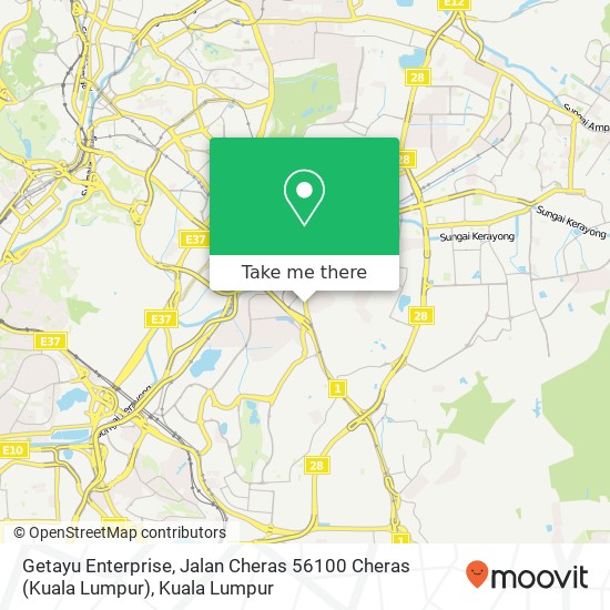 Peta Getayu Enterprise, Jalan Cheras 56100 Cheras (Kuala Lumpur)