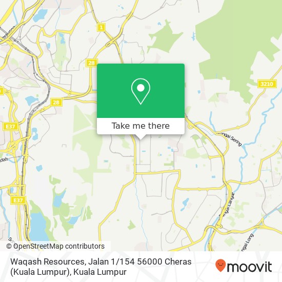 Waqash Resources, Jalan 1 / 154 56000 Cheras (Kuala Lumpur) map