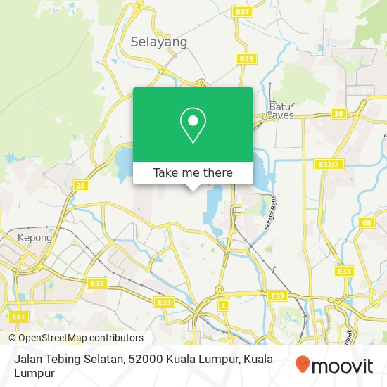 Jalan Tebing Selatan, 52000 Kuala Lumpur map