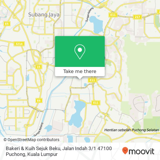 Bakeri & Kuih Sejuk Beku, Jalan Indah 3 / 1 47100 Puchong map