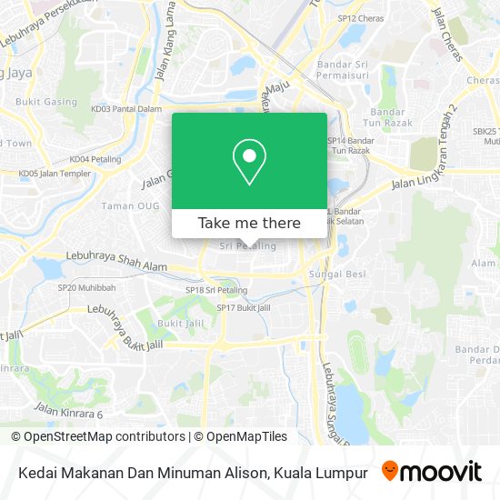 Kedai Makanan Dan Minuman Alison map