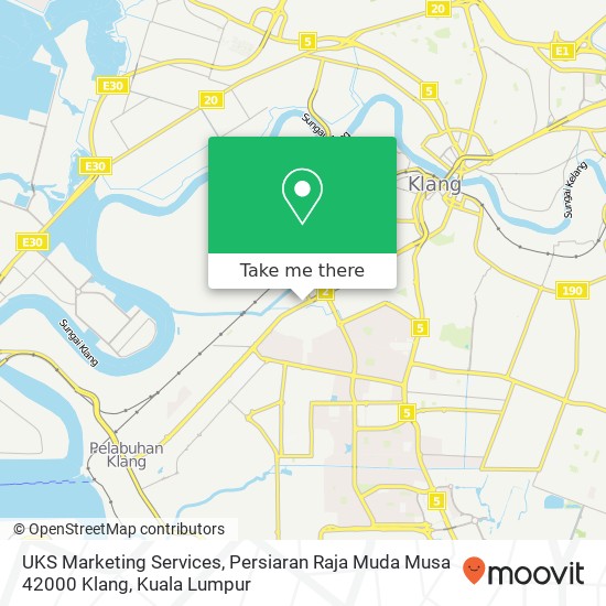 Peta UKS Marketing Services, Persiaran Raja Muda Musa 42000 Klang