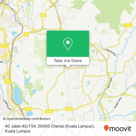 Peta 40 Jalan 40 / 154, 56000 Cheras (Kuala Lumpur)