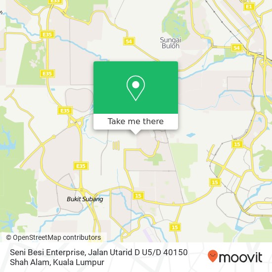 Seni Besi Enterprise, Jalan Utarid D U5 / D 40150 Shah Alam map