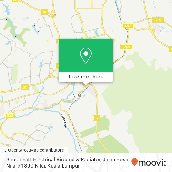 Peta Shoon Fatt Electrical Aircond & Radiator, Jalan Besar Nilai 71800 Nilai