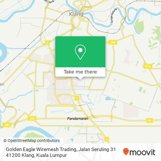 Golden Eagle Wiremesh Trading, Jalan Seruling 31 41200 Klang map