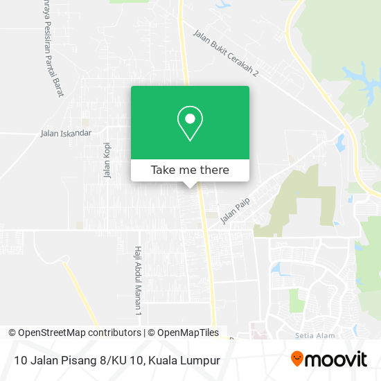 10 Jalan Pisang 8/KU 10 map