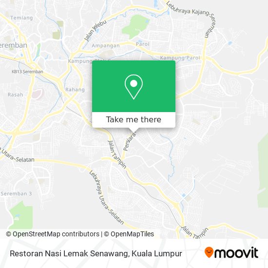 Restoran Nasi Lemak Senawang map
