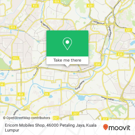 Peta Ericom Mobiles Shop, 46000 Petaling Jaya