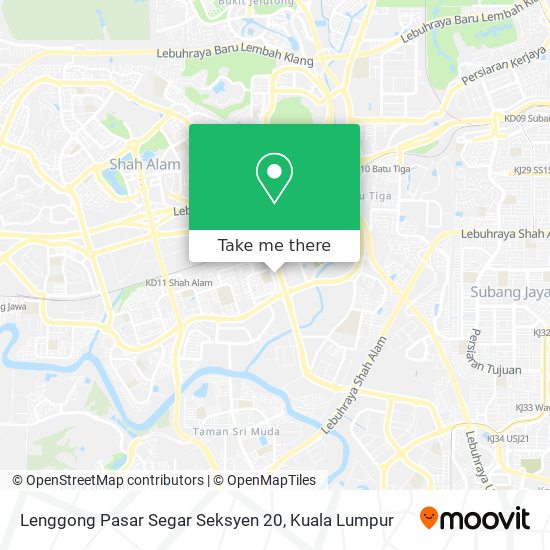 Lenggong Pasar Segar Seksyen 20 map