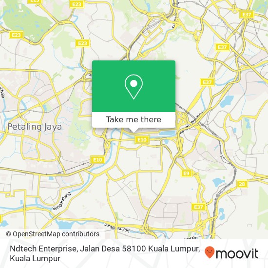Ndtech Enterprise, Jalan Desa 58100 Kuala Lumpur map