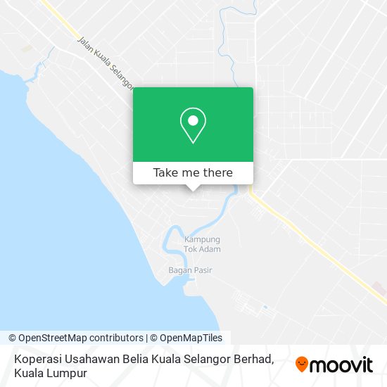 Peta Koperasi Usahawan Belia Kuala Selangor Berhad