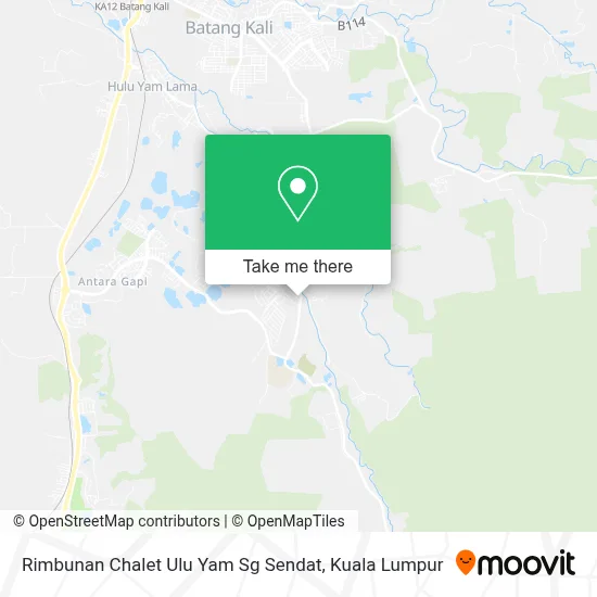 Rimbunan Chalet Ulu Yam Sg Sendat map