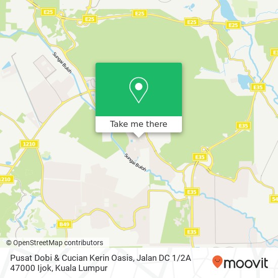 Peta Pusat Dobi & Cucian Kerin Oasis, Jalan DC 1 / 2A 47000 Ijok