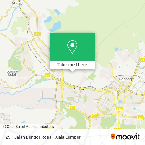 Peta 251 Jalan Bungor Rosa