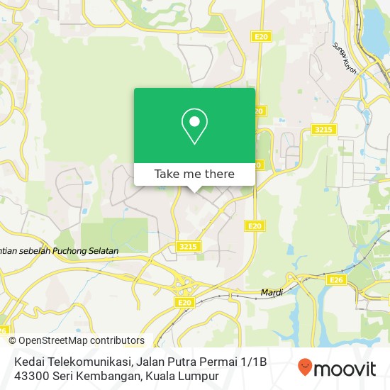 Peta Kedai Telekomunikasi, Jalan Putra Permai 1 / 1B 43300 Seri Kembangan