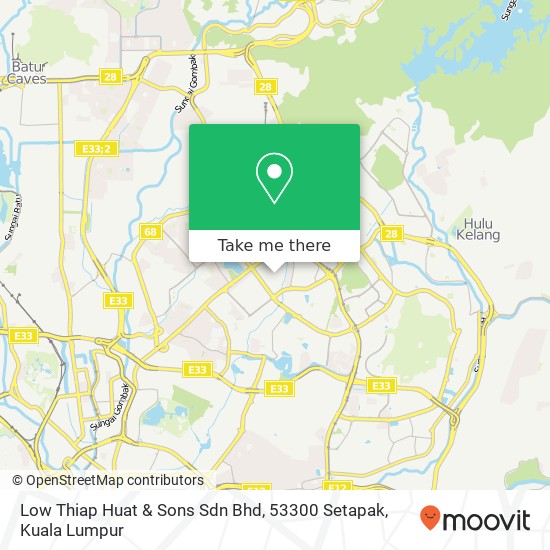 Low Thiap Huat & Sons Sdn Bhd, 53300 Setapak map